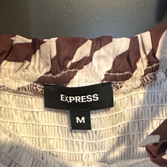 Express Brown and White Zebra Print Dress - Picture 3 of 8